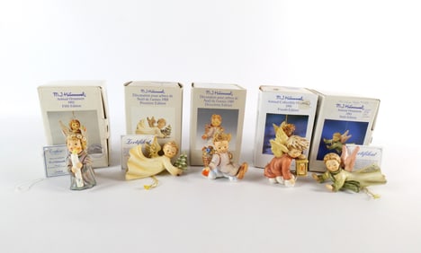 Lot of 5 Hummel Angel Annual Ornaments