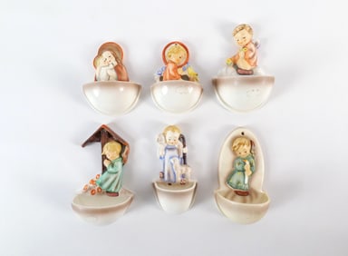 Lot of 6 Hummel Holy Water Font Wall Pockets
