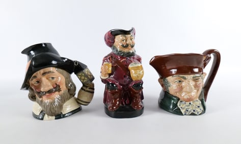 Lot of 3 Royal Doulton Character Jugs