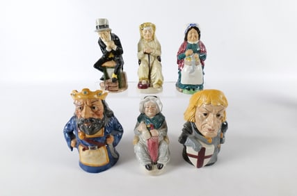 Lot of 6 Character Jugs