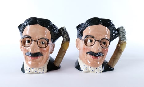 Lot of 2 Royal Doulton Groucho Marx Character Jugs