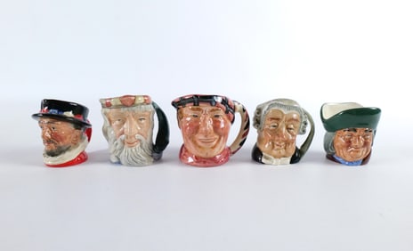 Lot of 5 Miniature Character Jugs