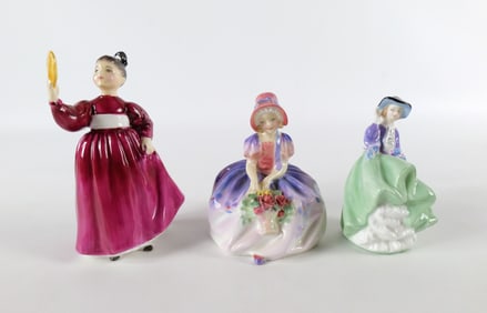 Lot of 3 Royal Doulton Lady Figurines
