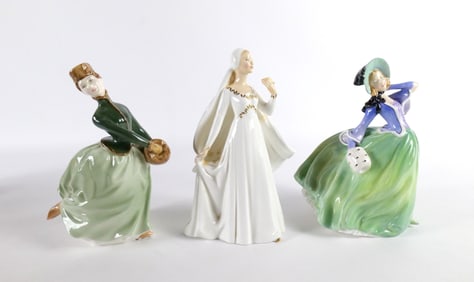 Lot of 3 Royal Doulton Lady Figurines