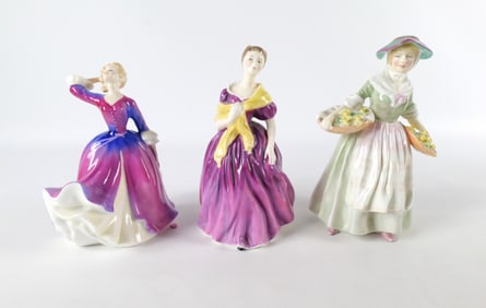 Lot of 3 Royal Doulton Lady Figurines