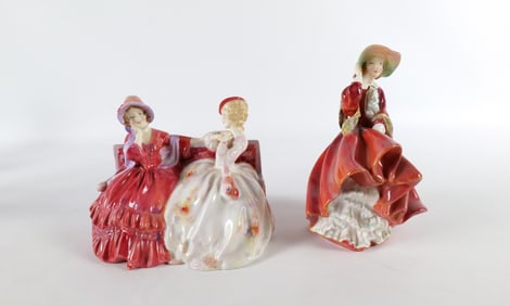 Lot of 2 Royal Doulton Lady Figurines