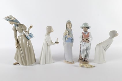 Lot of 5 Spain Figurines - Mostly Lladro