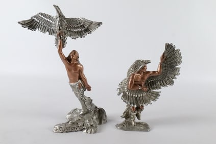 Lot of 2 Masterworks Pewter Figurines