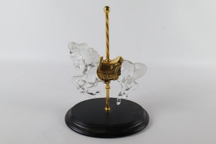 Franklin Mint Crystal Prancer Carousel Horse
