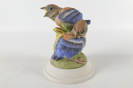 Boehm Fledgling Western Bluebirds Figurine