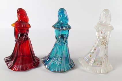 Lot of 3 Fenton Bridesmaid Figurines