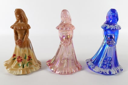 Lot of 3 Fenton Bridesmaid Figurines