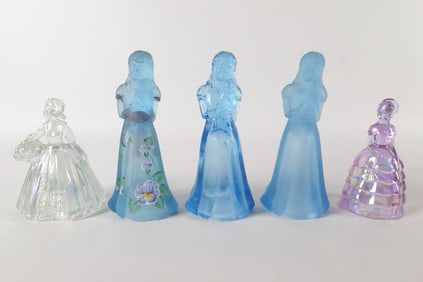 Lot of 5 Glass Lady Figurines
