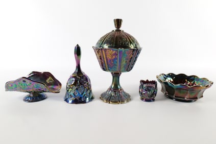 Lot of 5 Fenton Carnival Glass Items