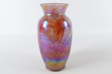 Iridescent Art Glass Vase