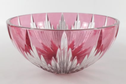 Mikasa Cranberry Cut to Clear Center Bowl