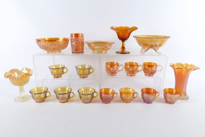 Large Lot of Carnival Glass