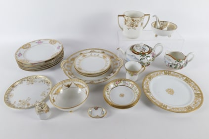 Lot of Nippon Hand Painted Dishes and Serving Pieces