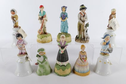 Group Lot of Bells, Figurines, and Music Boxes