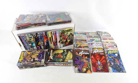 Long Box of Robin Comics