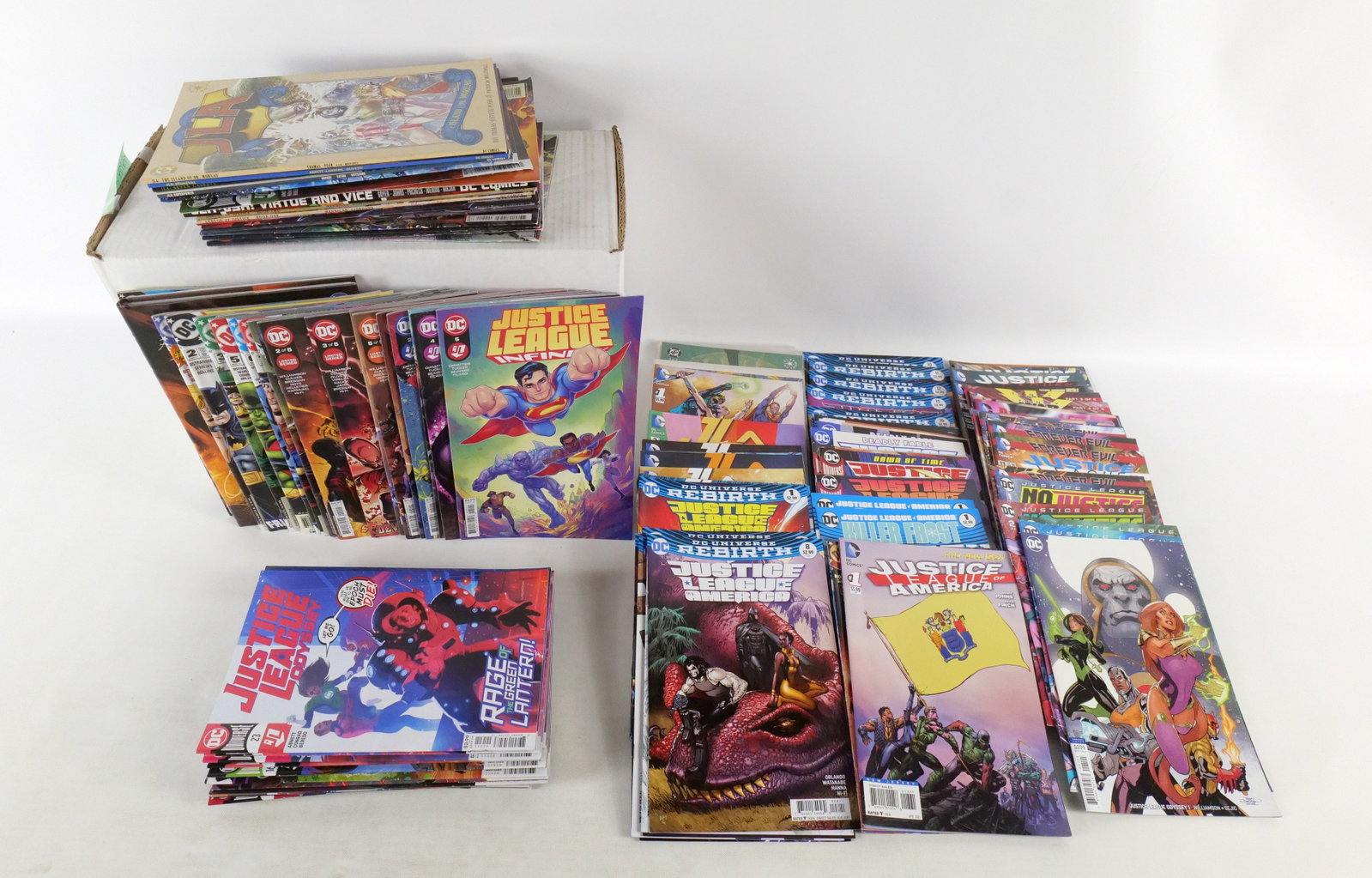 Lot of Justice League of America Comics: Lot of Justice League America Comics. Including JLA: The Nail #'s 1-30, Jla/Titans #'s 1-3, JLA (Vol 4) #'s 1-10, Rebirth #1, #'s 1-29, JLA: The Atom Rebirth, JLA: Killer Frost Rebirth, JLA: The Ray R