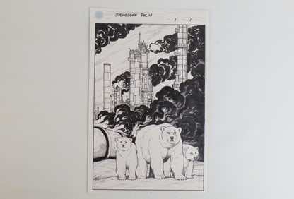 Original Antarctic Press Book Art-Steampunk Palin