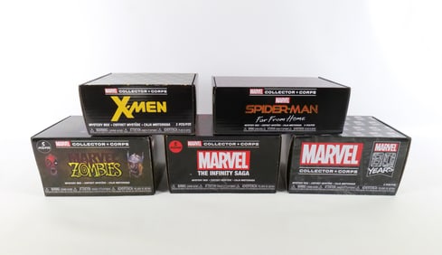 Lot of 5 Funko Marvel Collector Corps Mystery Boxes