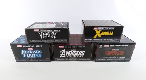 Lot of 5 Funko Marvel Collector Corps Mystery Boxes