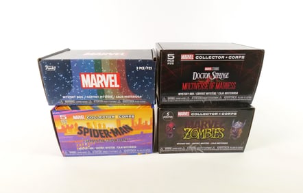 Lot of 4 Funko Marvel Collector Corps Mystery Boxes