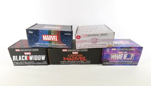 Lot of 5 Funko Marvel Collector Corps Mystery Boxes