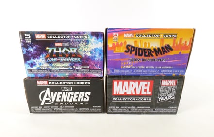Lot of 4 Funko Marvel Collector Corps Mystery Boxes