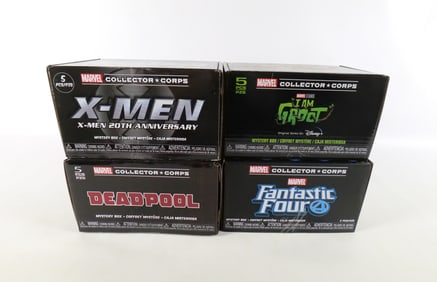 Lot of 4 Funko Marvel Collector Corps Mystery Boxes