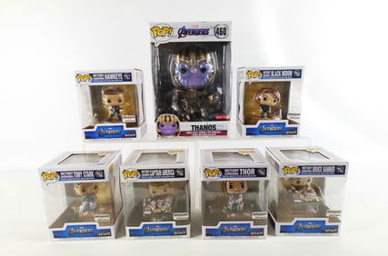 Lot of 7 Funko Pop Marvel Avengers Bobbleheads