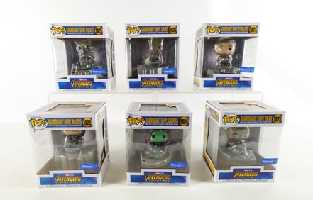 Complete Set of Funko Avengers Infinity War Guardian's Ship Bobblehead/Figures