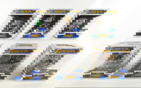 Complete Set of Funko Avengers Infinity War Guardian's Ship Bobblehead/Figures