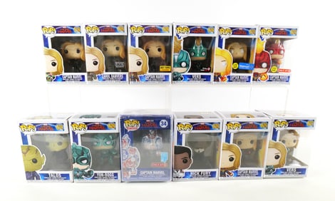 Lot of 12 Funko Captain Marvel Pops