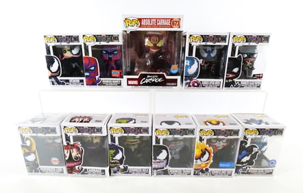 Lot of 11 Funko Marvel Venom and Carnage Pops