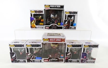 Lot of 8 Funko Venom and Carnage Pops
