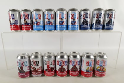 Lot of 16 Marvel Funko Soda