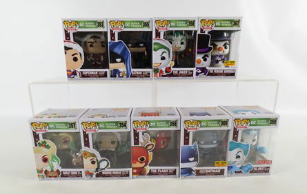 Lot of 9 Funko DC Holiday Pops