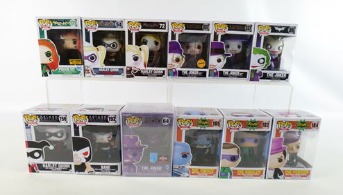 Lot of 12 DC Batman Related Funko Pops