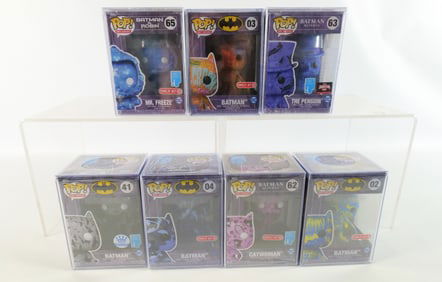 Lot of 7 Funko Batman Art Series Pops