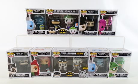 Lot of 9 Funko Batman Pops