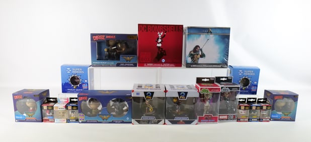 Group Lot of Funko DC and Marvel Collectibles