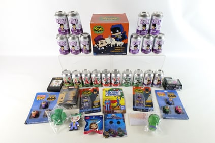 Group Lot of Funko DC and Marvel Collectibles