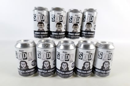 Lot of 9 Sealed Funko The Addams Family Soda