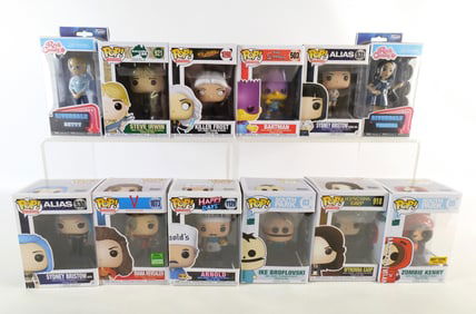 Lot of 12 Funko Television Pops and Rock Candy Figures