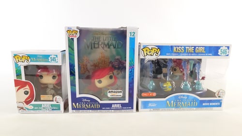 Lot of 3 Funko Disney The Little Mermaid Pops