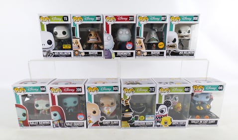 Lot of 11 Funko Disney Nightmare Before Christmas Pops