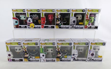 Lot of 12 Funko Disney Nightmare Before Christmas Pops